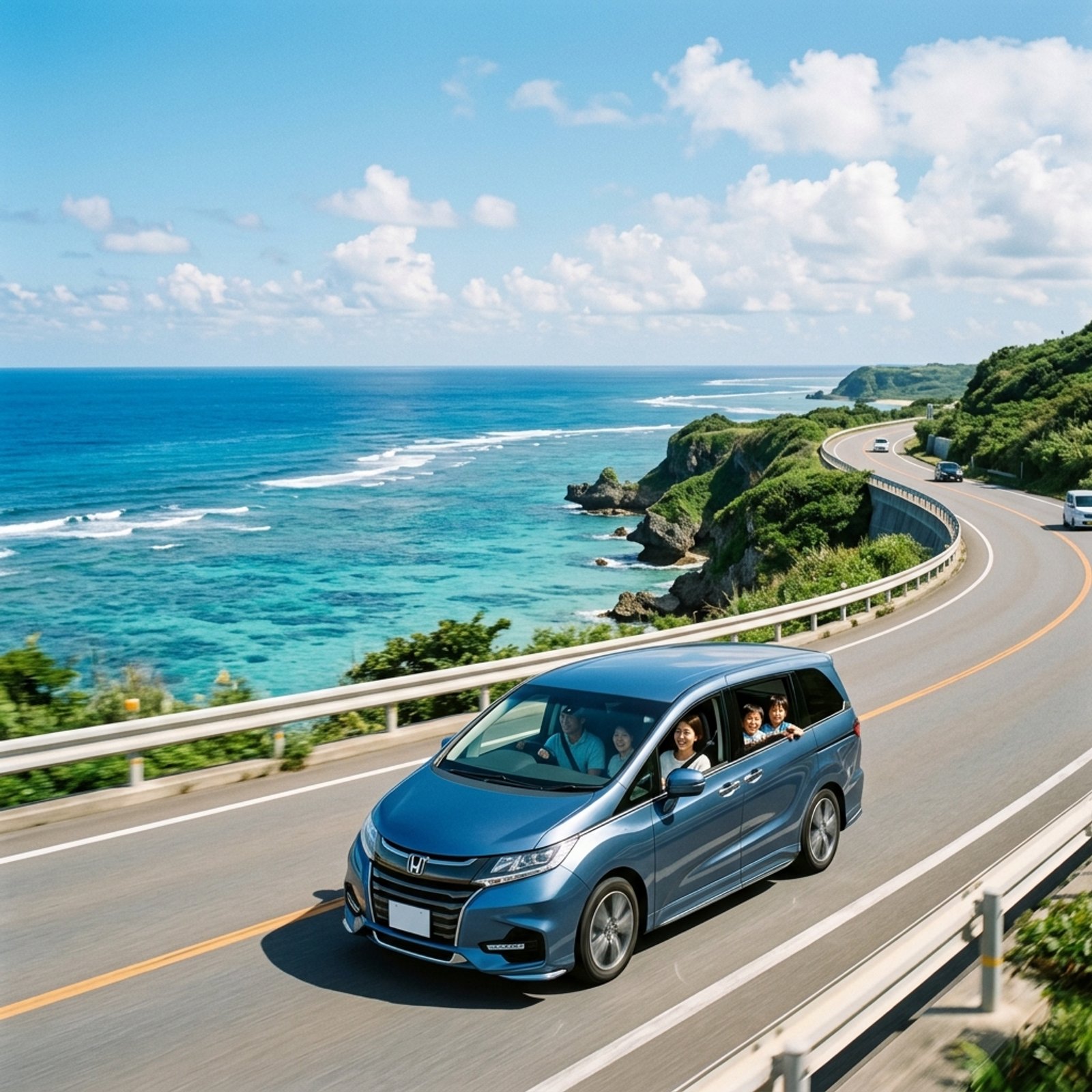 Toyota Noah 沖繩自駕濱海公路與跨海大橋行駛實景 - OKA 沖繩租車